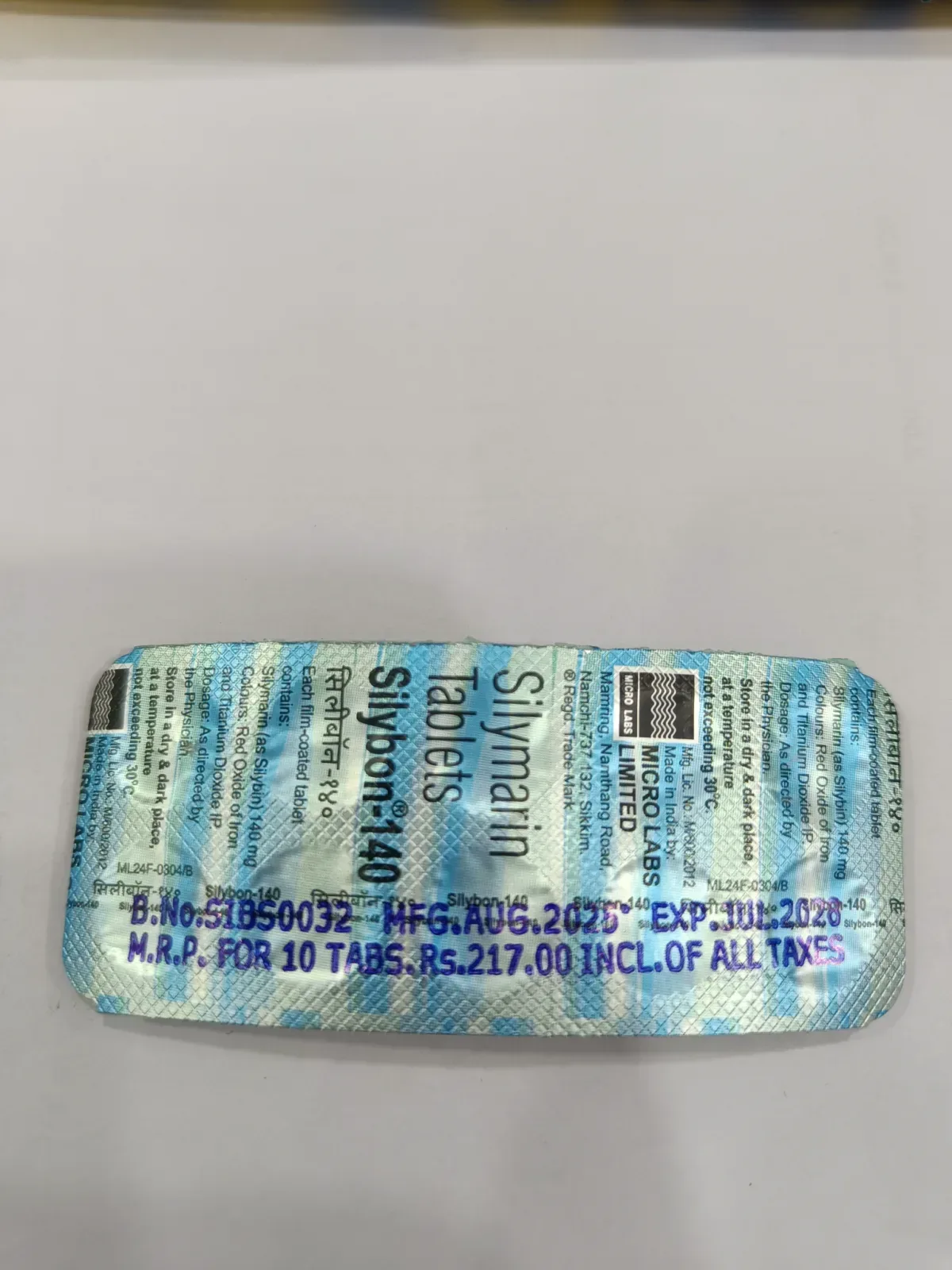 Silybon-140 Silymarin Tablets for Liver Health, 10 Count