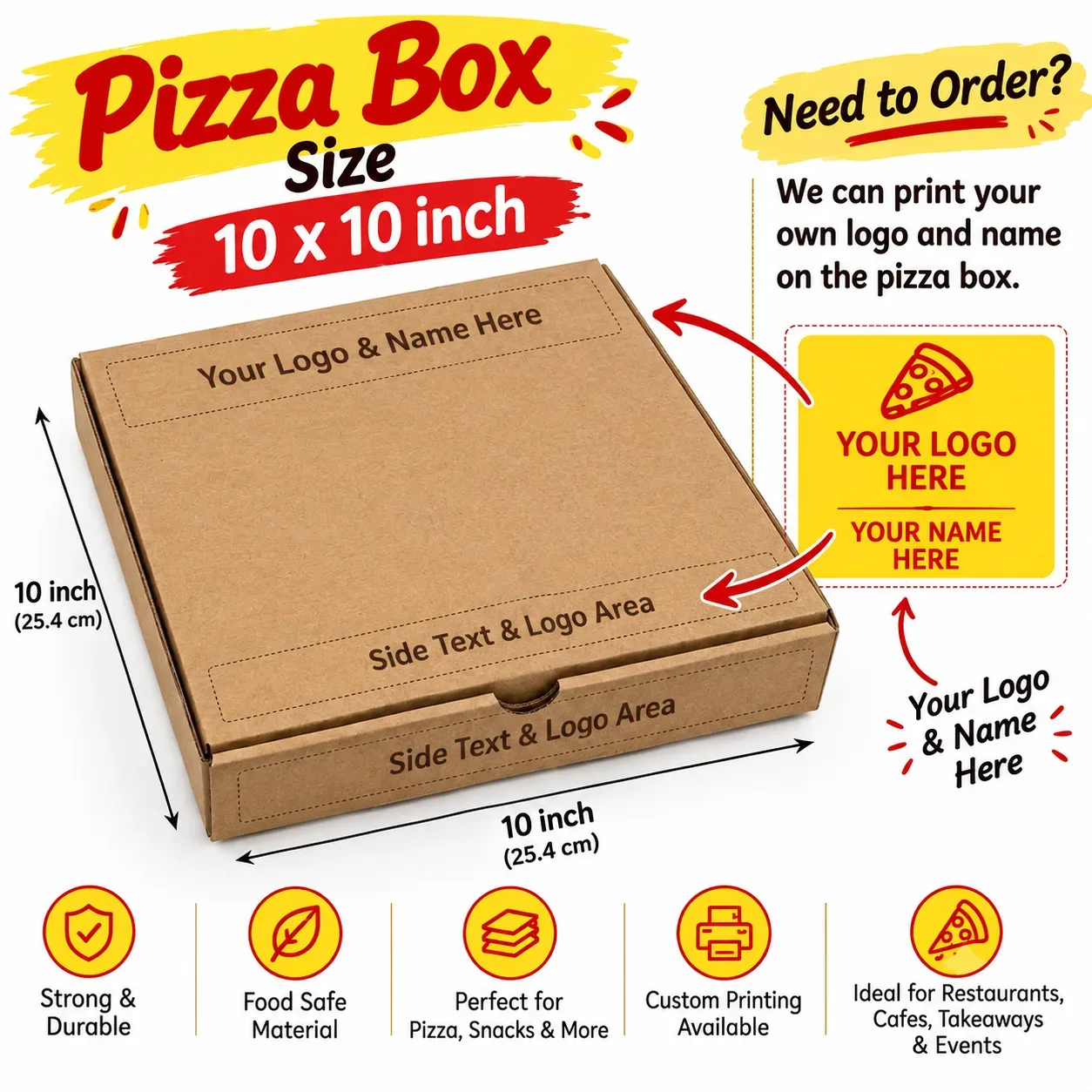   Pizza Box 10 x 10 Inch