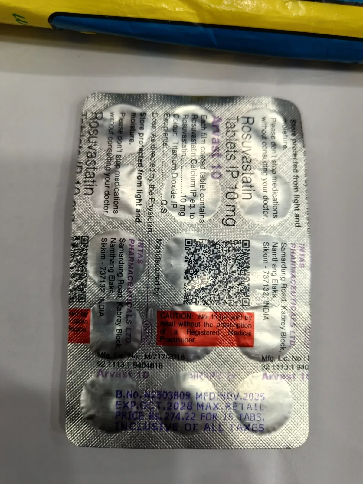 Arvast 10 Rosuvastatin Tablets IP 10 mg – For Cholesterol Management