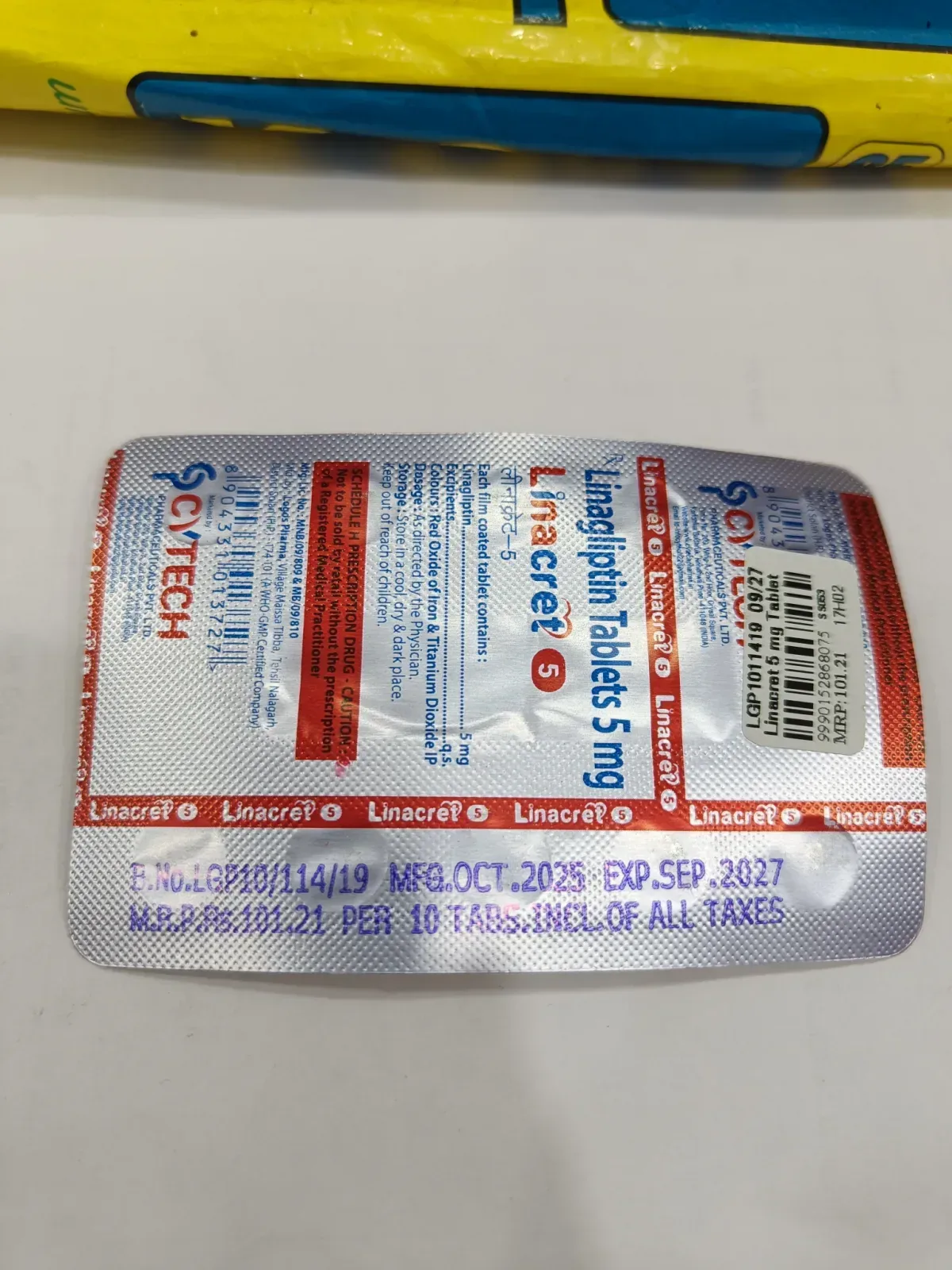  Linacret 5 Linagliptin Tablets 5mg for Type 2 Diabetes