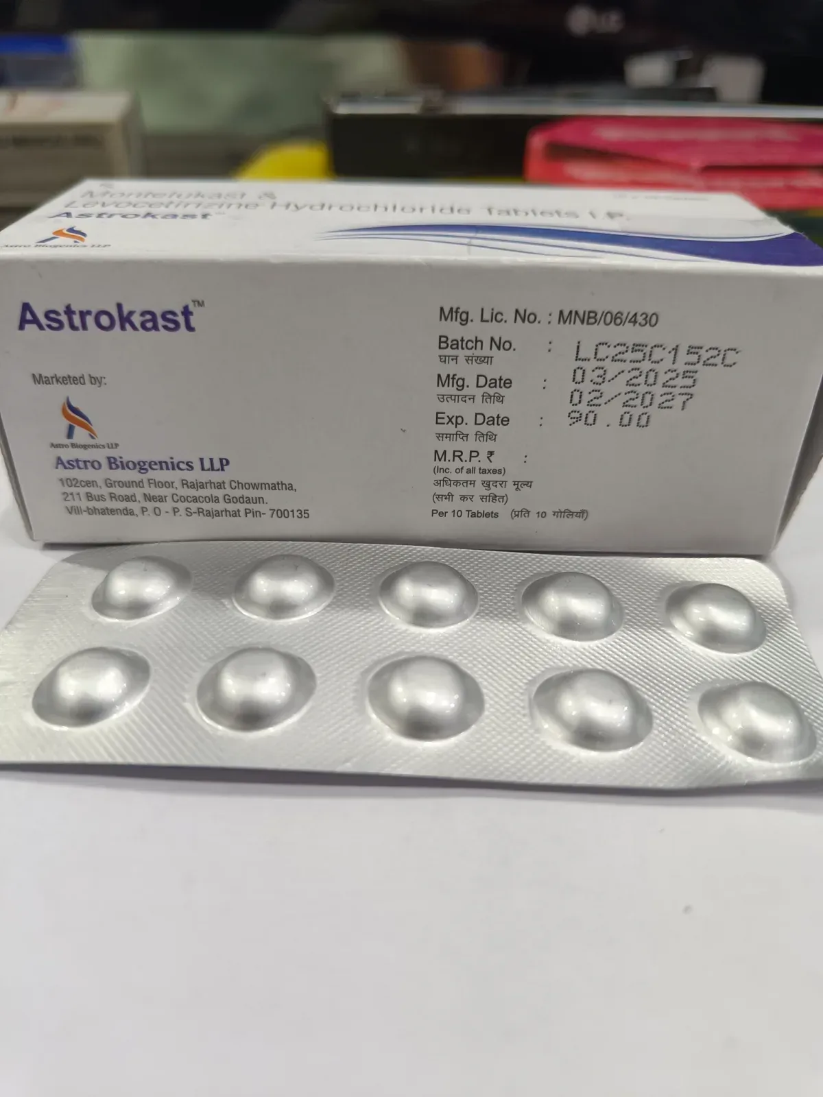 Astrokast Montelukast & Levocetirizine HCl Tablets I.P. for Allergic Relief