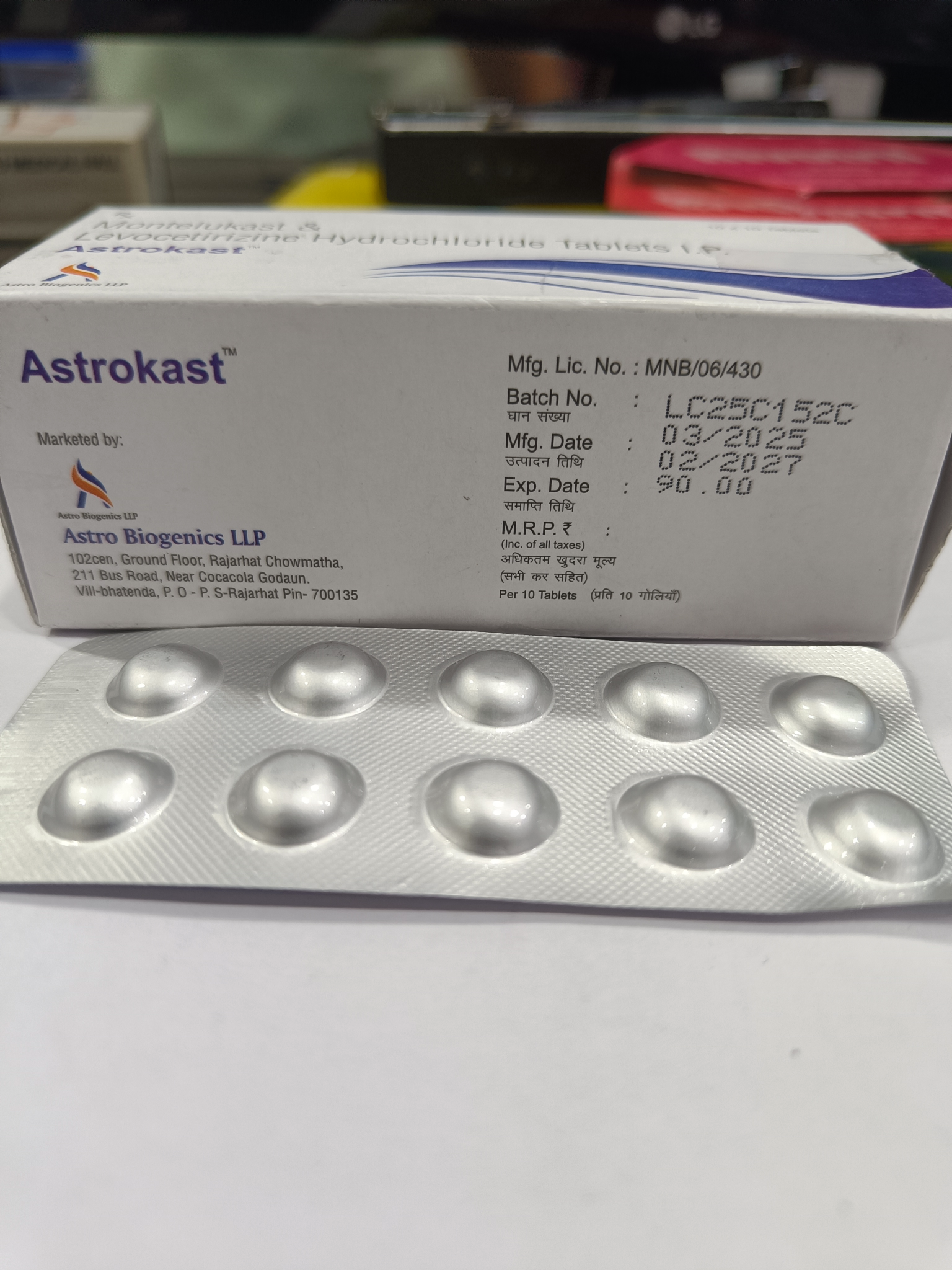 Astrokast Montelukast & Levocetirizine HCl Tablets I.P. for Allergic Relief
