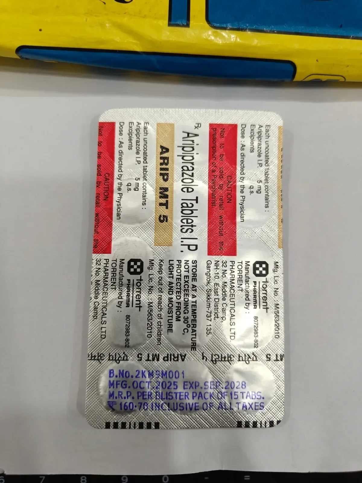 ARIP MT 5 Aripiprazole 5mg Tablets - 15 Tabs